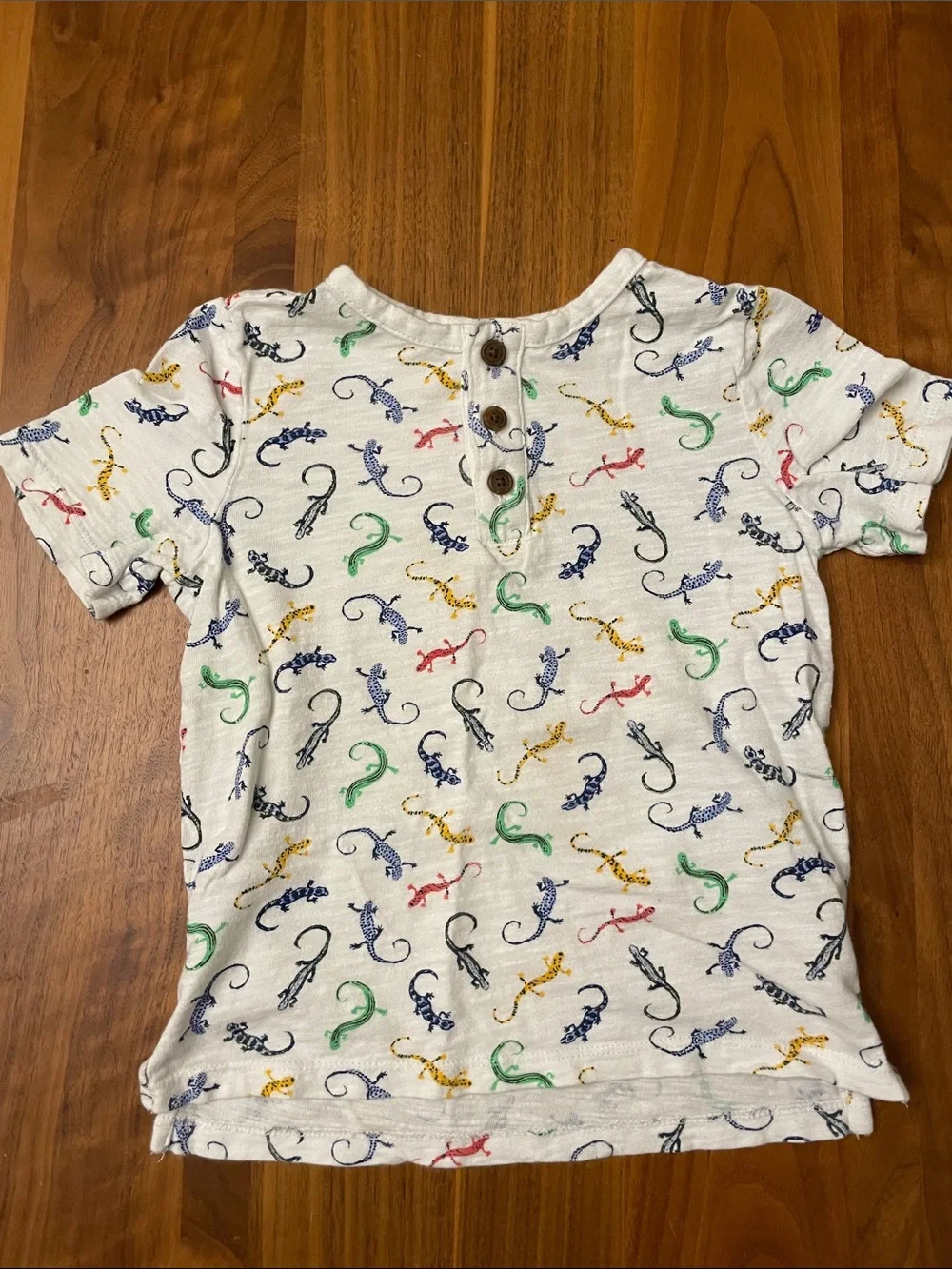 Old Navy Short-Sleeve Henley Trio in Mustard, Coral & Cream